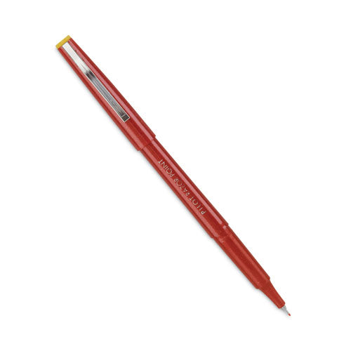 Razor Point Fine Line Porous Point Pen, Stick, Extra-Fine 0.3 mm, Red Ink, Red Barrel, Dozen