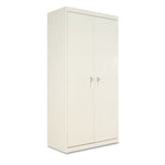 Assembled 72" High Heavy-Duty Welded Storage Cabinet, Four Adjustable Shelves, 36w x 18d, Putty