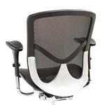 Alera EQ Series Ergonomic Multifunction Mid-Back Mesh Chair, Supports Up to 250 lb, Black Seat/Back, Aluminum Base