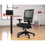 Alera Epoch Series Fabric Mesh Multifunction Chair, Supports Up to 275 lb, 17.63" to 22.44" Seat Height, Black