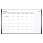 ARC Frame Cubicle Magnetic Dry Erase Calendar, One Month Format, 30 x 18, White Surface, Silver Aluminum Frame