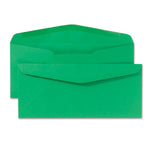 Colored Envelope, #10, Commercial Flap, Gummed Closure, 4.13 x 9.5, Green, 25/Pack