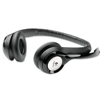 H390 Binaural Over The Head USB Headset with Noise-Canceling Microphone, Black