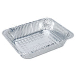 Aluminum Oblong Container, 1-lb Capacity, 4.56 x 5.56 x 1.63, Silver, 1,000/Carton