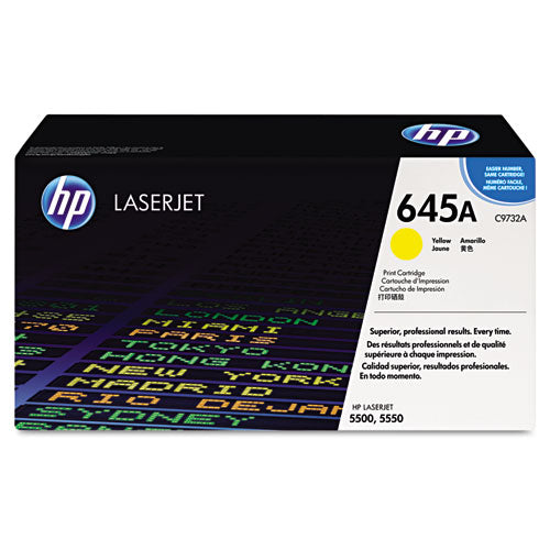 HP 645A, (C9732A) Yellow Original LaserJet Toner Cartridge