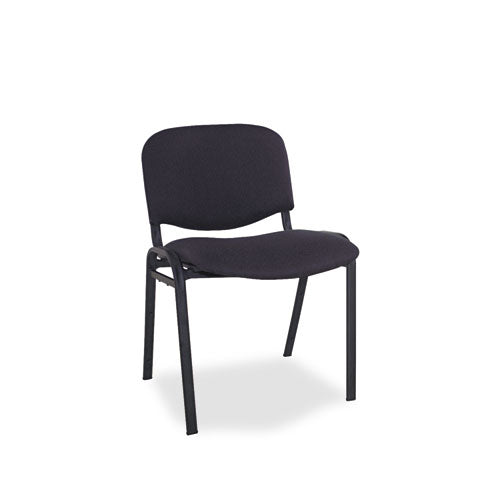 Alera Continental Series Stacking Chairs, Supports Up to 250 lb, 19.68" Seat Height, Black, 4/Carton