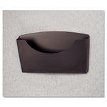 Plastic Partition Additions File Pocket, Letter Size, 14" x 2.5" x 7.75", Dark Graphite