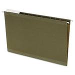 Reinforced Hanging File Folders, Legal Size, Straight Tabs, Standard Green, 25/Box