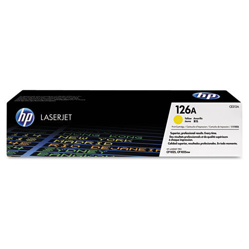 HP 126A, (CE312A) Yellow Original LaserJet Toner Cartridge