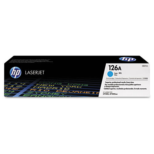 HP 126A, (CE311A) Cyan Original LaserJet Toner Cartridge