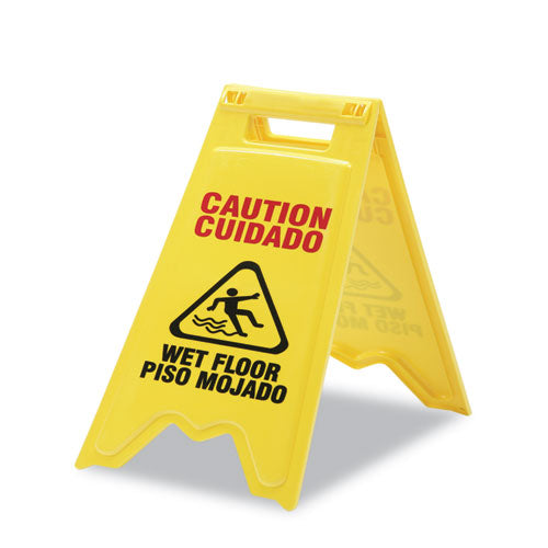 9905015882362 SKILCRAFT Wet Floor Sign, English and Spanish,