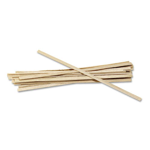 Wood Coffee Stirrers, 5.5", 10,000/Carton