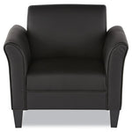 Alera Reception Lounge Sofa Series Club Chair, 35.43" x 30.7" x 32.28", Black Seat, Black Back, Black Base