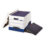 BINDERBOX Storage Boxes, Letter Files, 13.13" x 20.13" x 12.38", White/Blue, 12/Carton