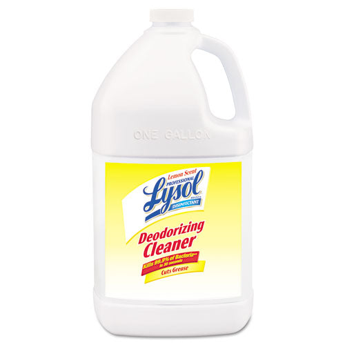 Disinfectant Deodorizing Cleaner Concentrate, 1 gal Bottle, Lemon Scent