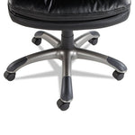 Executive Swivel/Tilt Bonded Leather High-Back Chair, Supports Up to 250 lb, 18.50" to 21.65" Seat Height, Black