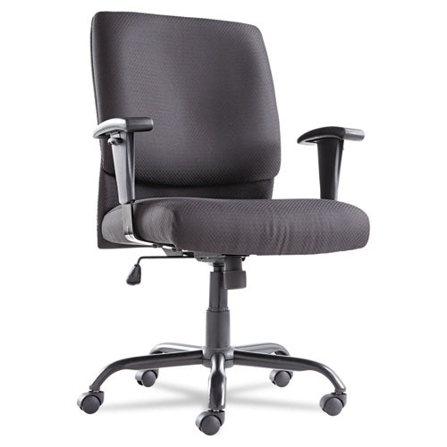 Big/Tall Swivel/Tilt Mid-Back Chair, Supports Up to 450 lb, 19.29" to 23.22" Seat Height, Black