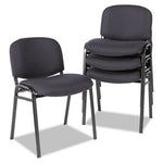 Alera Continental Series Stacking Chairs, Supports Up to 250 lb, 19.68" Seat Height, Black, 4/Carton