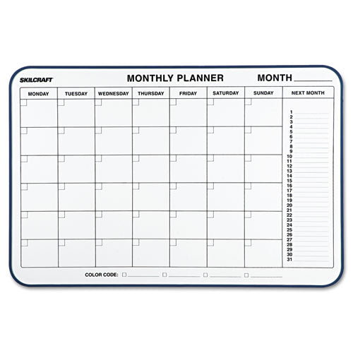 7520014845263 SKILCRAFT Quartet Cubicle Calendar Board, One Month, 24 x 36, White Surface, Aluminum Frame