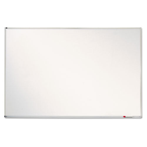 Porcelain Magnetic Whiteboard, 72 x 48, White Surface, Silver Aluminum Frame