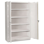 Assembled Jumbo Steel Storage Cabinet, 48w x 24d x 78h, Light Gray