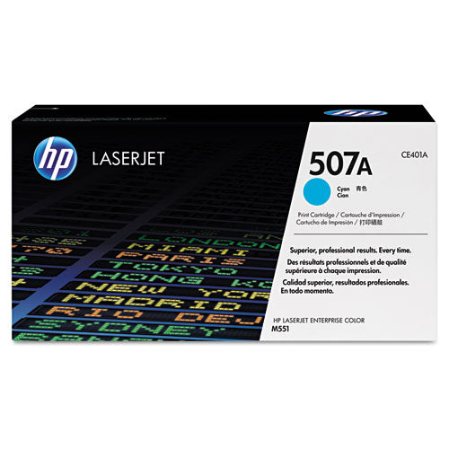 HP 507A, (CE401A) Cyan Original LaserJet Toner Cartridge