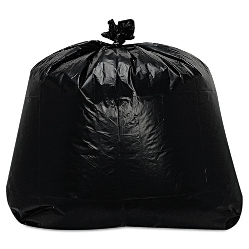 Low-Density Can Liners, 56 gal, 1.6 mil, 43" x 47", Black, 100/Carton