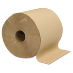 Hardwound Towels, 1-Ply, 800 ft, Brown, 6 Rolls/Carton