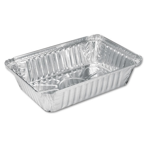 Aluminum Oblong Pan, 2.25 lb Capacity, 5.94 x 8.44 x 1.81, Silver, 500/Carton