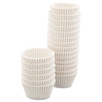 Fluted Bake Cups, 4.5 Diameter x 1.25 h, White, Paper, 500/Pack, 20 Packs/Carton