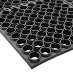 Safewalk Heavy-Duty Anti-Fatigue Drainage Mat, General Purpose, 36 x 60, Black