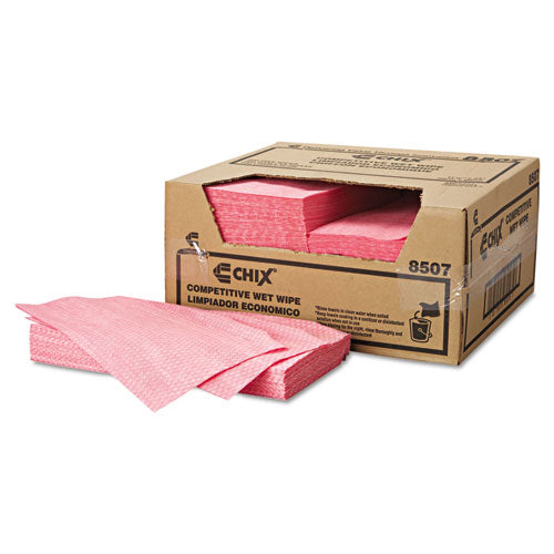 Wet Wipes, 11.5 x 24, White/Pink, 200/Carton