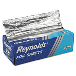 Interfolded Aluminum Foil Sheets, 12 x 10.75, Silver, 500/Box, 6 Boxes/Carton