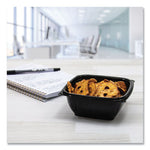 PresentaBowls Pro Black Square Bowls, 12 oz, 5 x 5 x 2, Black, Plastic, 63/Bag, 8 Bags/Carton