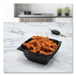 PresentaBowls Pro Black Square Bowls, 12 oz, 5 x 5 x 2, Black, Plastic, 63/Bag, 8 Bags/Carton