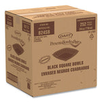 PresentaBowls Pro Black Square Bowls, 24 oz, 8.5 x 8.5 x 1.8, Plastic, 63/Bag, 4 Bags/Carton