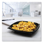 PresentaBowls Pro Black Square Bowls, 24 oz, 8.5 x 8.5 x 1.8, Plastic, 63/Bag, 4 Bags/Carton