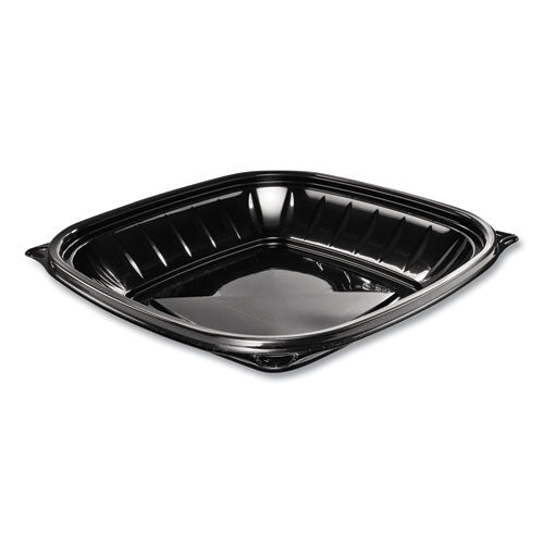 PresentaBowls Pro Black Square Bowls, 24 oz, 8.5 x 8.5 x 1.8, Plastic, 63/Bag, 4 Bags/Carton