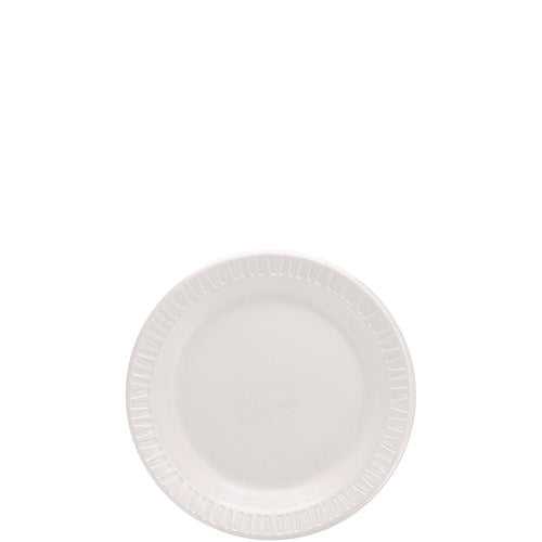 Mediumweight Foam Dinnerware, Plates, 6" dia, White, 125/Pack