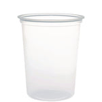 Microgourmet Plastic Deli Container, 32 oz, 4.7" Diameter x 5.7"h, Clear, 500/Carton