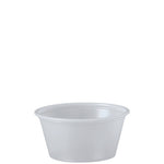 Polystyrene Portion Cups, 2 oz, Translucent, 250/Bag, 10 Bags/Carton