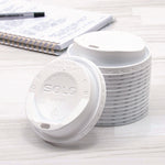 The Gourmet Lid Hot Cup Lids for Trophy Plus, Fits 12 oz to 20 oz, White, 1,500/Carton