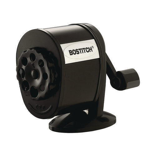 Metal Manual Pencil Sharpener, Manually-Powered, 5.44" x 2.69" x 4.33", Black