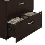 Series C Assembled Lateral File, 2 Legal/Letter/A4/A5-Size File Drawer, Hansen Cherry/Graphite Gray, 35.75 x 23.38 x 29.88