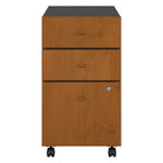 Mobile Pedestal File, Left/Right, 3-Drawers: Box/Box/File, Legal/Letter/A4/A5, Cherry/Gray, 15.75" x 20.25" x 27.88"