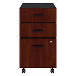 Mobile Pedestal File, Left/Right, 3-Drawers: Box/Box/File, Legal/Letter/A4/A5, Hansen Cherry/Galaxy, 15.75" x 20.25" x 27.88"