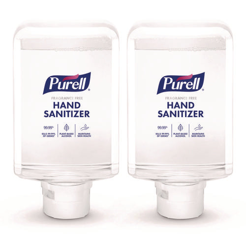 Advanced Hand Sanitizer Fragrance Free Foam, For ES10 Automatic Dispensers, 1,200 mL Refill, Fragrance Free, 2/Carton