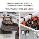 Squids 3178 Locking Aerial Bucket Hook, Tethering Pt, 9.06 x 7.09 x 2.17, Black/Orange, Support 40 lbs, Ships in 1-3 Bus Days