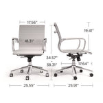 Everell Fabric Managers Chair, Supports up to 275 lb, 16.4" to 20.1" Seat Height, Heather Gray Seat/Back, Chrome Base