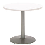 Pedestal Table with Four Navy Kool Series Chairs, Round, 36" Dia x 29h, Designer White